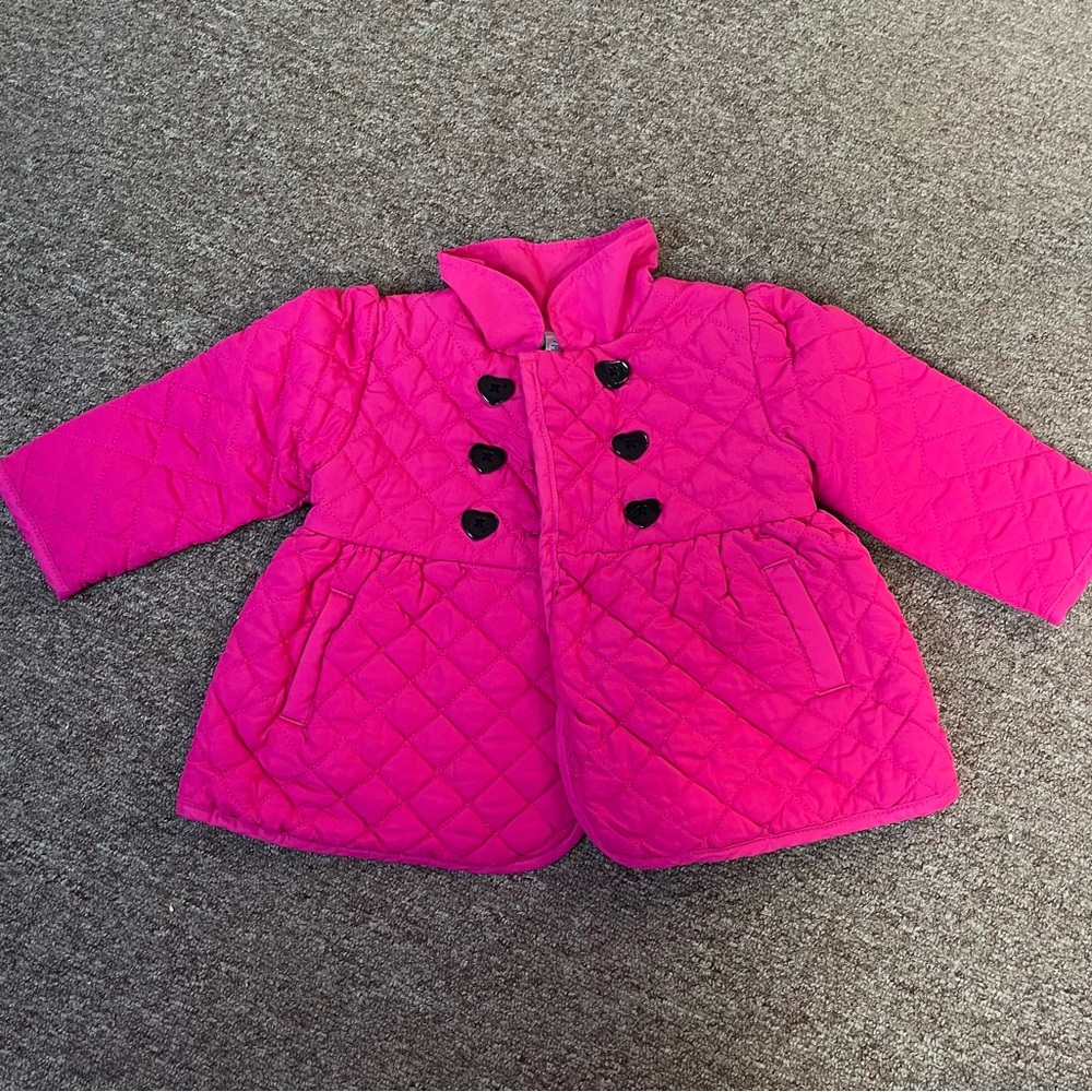 Kids Pink Quilted Jacket